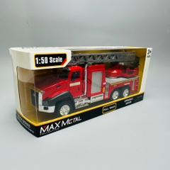 Mô Hình Xe Cứu Hoả tỉ lệ 1:50 Hợp kim có thể mở cửa - bánh sau chạy cót - Dài 18.5cm - rộng 5cm - cao 7cm - nặng : 200gram - FULL BOX : box màu SKU : oto115  N3-K9-T2-S4