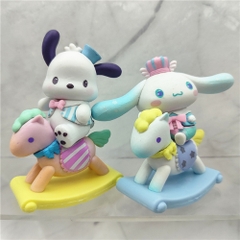 ( Giá 1 con - Bộ 6 con - Đặt Số Lượng 6 ) - Mô hình kuromi bộ 6 kuromi cưỡi ngựa blind box - cao 9.5cm - Nặng 500gram - Bọc Túi - Hộp Màu - (VAT : G873-78)- K23-T3-S9