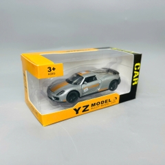 Mô Hình xe Ferrari xám vạch cam 1:36 Hợp kim có thể mở cửa - bánh sau chạy cót - Dài 12cm - rộng 5cm - cao 4cm nặng : 200gram - FULL BOX : box màu SKU : oto308 - N3-K9-T2-S1