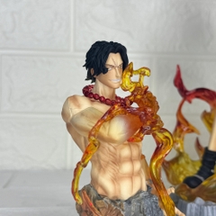 Mô Hình OnePiece Ace dáng đứng + bán thân - cao 26.5cm - nặng 422gram - Figure One Piece - Hộp Màu -  N1-K53-T5-S2