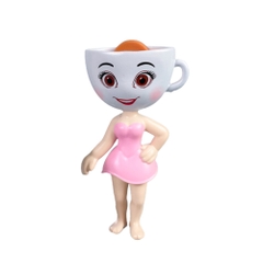 Mô Hình tung tung sahur gái đầu cốc - Cao : 10cm Nặng 90gr - Hộp màu  - (VAT : G873-84) - K28-T2-S11