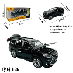Mô Hình xe lexus đen tỉ lệ 1:36 Hợp kim có thể mở cửa - bánh sau chạy cót - Dài 12cm - rộng 5.5cm - cao 4.5cm nặng : 200gram - FULL BOX : box màu SKU : oto177