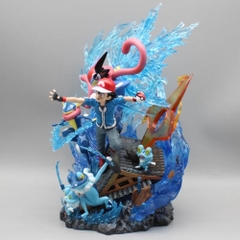 Hàng Cao Cấp -  Mô Hình Pokemon Satoshi bản cao cấp - Có led Đế - Cao : 30cm - Ngang : 33cm - Nặng : 2 kg - Figure pokemon - Full Box - N3-T5