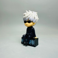 Mô Hình Gojo Satoru Tóc trắng Đeo kính - Cao 11cm - nặng 100Gram - Box màu : bọc túi OPP - Figure anime Jujutsu Kaisen