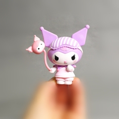 Mô hình kuromi Bộ 6 Melody Kuromi - Blind Box - cao 6-8cm - Nặng 50gram - Bọc Túi - Hộp Màu - N3-K47-T2-S1