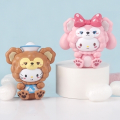 Mô hình kuromi bộ 6 kuromi cosplay blind box - cao 9.5cm - Nặng 500gram - Bọc Túi - Hộp Màu n3-k37-t1-s3