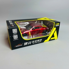 Mô Hình xe nissan đỏ họa tiết vàng tỉ lệ 1:24 Hợp kim có thể mở cửa - bánh sau chạy cót - Dài 20.5cm - rộng 9cm - cao 5.5cm - nặng : 800gram - FULL BOX : box màu SKU : oto314 - N3-K8-T3-S3