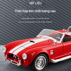 Mô Hình Xe đua cổ mui trần màu xanh tỉ lệ 1:22 Hợp kim có thể mở cửa - bánh sau chạy cót - Dài 20cm - rộng 9cm - cao 6.5cm - nặng : 800gram - FULL BOX : box màu SKU : oto-CZ241452 - (VAT: 003-01-180)