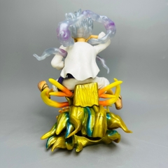Mô Hình OnePiece Luffy gear 5 áo trắng ngồi cười cưỡi đầu rồng siêu đẹp Cao 20cm - Nặng 500gram , Figure OnePiece - No box - N4-K6