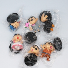 Mô Hình bộ 6 Shin bút chì cosplay - Cao 7-10cm - nặng 300gram - Figure Cậu Bé Bút Chì - bọc túi OPP - Hộp Màu - HM126 N3-K34-T2-S1