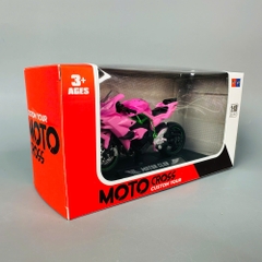 Mô Hình xe máy Hồng 1:18 Hợp kim - Dài 11cm - rộng 4cm - cao 6.5cm - nặng ~ 300gram - FULL BOX : box màu SKU : oto425 - K70-T2-S12