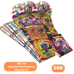 Dây Pack Thẻ Pokemon - 1 túi có 3 dây - 1 dây có 12 pack - 1 pack có 5 thẻ n3-k32-t3-s1