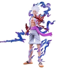 Bản 28cm Box Nhựa  Hộp bóng kính - Mô hình OnePiece- Luffy Gear 5 Nika trắng Cao 28cm bản có vũ khí cầm tay  - OnePiece  - Có Hộp Đẹp - N4-K15