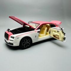 Mô Hình Xe rolls royce sữa mui hồng 1:22 Hợp kim có thể mở cửa - bánh sau chạy cót - Có tiếng - đèn pha sáng - Dài 21cm - rộng 8cm - cao 6cm - nặng ~ 800gram - FULL BOX : box màu SKU : oto134 - N3-K8-T3-S2
