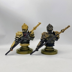 Mô Hình bán thân tôn ngộ không đen vàng - Cao 17.5cm - nặng 400gram - Phụ kiện : đế + gậy -  Figure Wukong -  Bọc túi OPP - No Box - N1-ST10