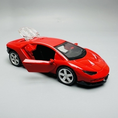 Mô Hình xe Lambor đỏ tỉ lệ 1:36 Hợp kim có thể mở cửa - bánh sau chạy cót - Dài 12cm - rộng 5.5cm - cao 3cm nặng : 200gram - FULL BOX : box màu SKU : oto179