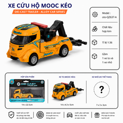 Mô Hình Vỉ Oto Xe Cứu Hộ Tổng Hợp, Chất Liệu Hợp Kim , tỉ lệ 1:64 - SKU : oto-QZ637-A ( VAT : 003-01-35 )