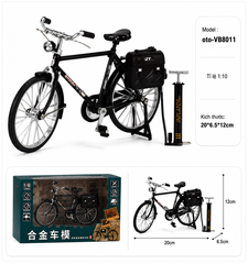 Mô Hình xe đạp thống nhất 1:10 Hợp kim - Phụ kiện : bơm - Dài 17.5cm - rộng 6cm - cao 11cm - nặng ~ 500gram - FULL BOX : box màu SKU : VB8011 - (VAT: 103-04-80)