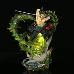 Mô Hình OnePiece Zoro trạng thái chiến đấu Cao : 29cm - có led siêu ngầu - Figure OnePiece - Hộp Màu - K27-T4-S2-3