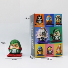 Mô Hình OnePiece zoro chibi Tượng thần tài Daruma - Cao 7.5cm - nặng 200gram - Figure OnePiece - Có Hộp Màu - N1-K21-T3-S2