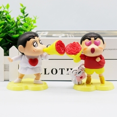 Mô Hình bộ 6 Shin bút chì tình yêu- Cao 9-10cm - nặng 300gram - Figure Cậu Bé Bút Chì - bọc túi OPP - Hộp Màu - HM125 - n3-k59-t4-s1