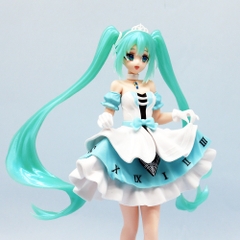 Mô Hình Hatsune Miku váy xanh cầm váy - Cao 20cm - nặng 300gram - Figure Miku - Bọc Túi - Hộp Màu N1-K55-T3-S1