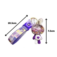 móc khóa thỏ tím - Dây móc dài : 10cm - Mô Hình Cao : 7cm - Nặng : 50gram - No Box : bọc túi OPP n3-k62-t5-s4