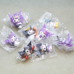 Mô hình kuromi Bộ 8 Melody Gemini Pudding Dog Cinnamon Dog Kuromi Bản A - cao 6cm - Nặng 200gram - No Box - N3-K36-T3-S3