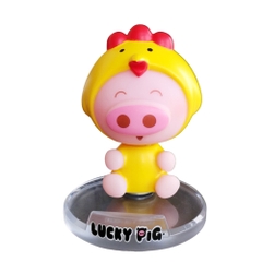Mô Hình Lắc Đầu Lợn 12 con giáp siêu dễ thương - chicken . gà - Đế dính nam châm - Cao 10.5cm Nặng 200gram - Full Box - SKU: 97d - (Vat: MH001-01) - K25-T1-S2