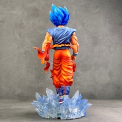 Mô hình DragonBall SonGoku tóc xanh đỏ dáng đứng có base - Cao 33cm -nặng 1500gram - Dragon Ball - Hộp Carton