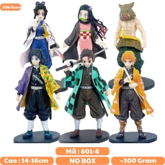 Hàng Loại 2 - Mô Hình Combo 6 nhân vật lưỡi quỷ cao 14-16cm - Figure  Kimetsu No Yaiba - No Box - N3-ST7
