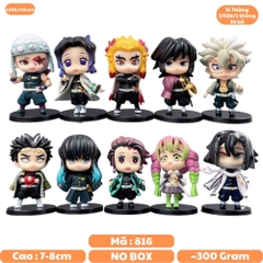 Mô hình Demon Slayer Bộ 10 các nhân vật thanh gươm diệt quỷ , cao 7 - 8 cm - Figure Kimetsu No Yaiba - No Box - N3-K44-T1-S3