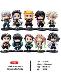 Combo 10 nhân vật thanh gươm diệt quỷ , cao 7 - 8 cm - Figure Kimetsu No Yaiba - No Box (VAT MH005) - ( G - 7 )