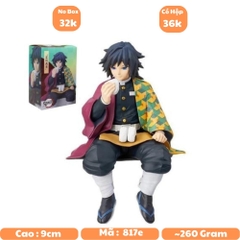 Mô Hình Kimetsu No Yaiba Giyuu dáng ngồi cao 15cm - Figure Thanh gươm diệt quỷ - No Box - N4-K12-BL3-N1-K2-T3-S2