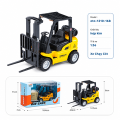 Mô Hình xe nâng hàng ( Hợp Kim ) - bánh sau chạy cót - Dài 13.5cm - rộng 5.8cm - cao 8cm - FULL BOX : box màu SKU : oto-1210-16B - ( Vat : 003-96 !!! ) - K9-T2-S2