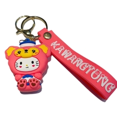 Móc khóa hello kitty cosplay gấu hồng - dây dài 11cm mô hình cao 6cm - nặng : 50gram - SKU: moc228 - (Vat: MK001) -   K78-T4-S7