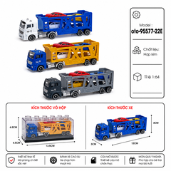 Xe hợp kim Container chở xe con - Chất Liệu Hợp Kim - Có Hộp Meca Trưng Bày - Tỉ Lệ 1:64 - SKU : oto-95577-22E ( VAT : 103-01-25) - K154-T3-S9