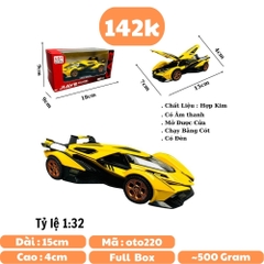 Mô Hình Xe đua F1 vàng 1:32 Hợp kim - Có tiếng - đèn pha sáng - Dài 15cm - rộng 7cm - cao 4cm - nặng ~ 500gram - FULL BOX : box màu SKU : oto220 - N3-K12-T2-S2