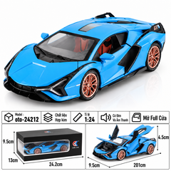 Xe thể thao tỉ lệ 1:24 - chất liệu bằng hợp kim - Có đèn và âm thanh Tính năng mở full cửa - SKU : oto-24212 ( VAT : 103-01-180 )