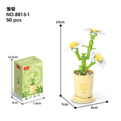 Combo 2 Bộ lắp ghép Hoa cúc- cung Bạch Dương 50pcs . SKU: LG-8813-1 (VAT 001-C2-11) - K119-T3-S1