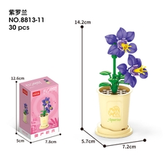 Combo 2 Bộ lắp ghép Hoa Phong Lan- Cung Bảo Bình 30pcs. SKU: LG-8813-11 (VAT 001-C2-11) - K119-T3-S11