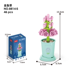 Combo 2 Bộ lắp ghép Chậu hoa theo 12 con giáp 46pcs- Hoa Mõm Sói- Tuổi thìn . SKU: LG-8814-5-C (VAT 001-C2-11) - K113-T1-S5