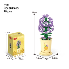 Combo 2 Bộ lắp ghép Hoa Tử Đinh Hương 79pcs. SKU: LG-8815-13-C (VAT 001-C2-11) - K122-T3-S1