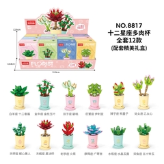 Combo 12 Bộ lắp ghép Hoa theo Cung Hoàng Đạo. SKU: LG-8817 (VAT 001-C12-60) - K130-T1-S14-15