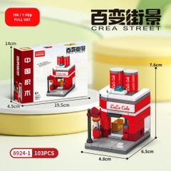 Bộ Đồ Chơi Lắp Ghép Mô Hình Cửa Hàng coca cola - 103pcs - Full Box - Sku : LG-8924-1 ( VAT 001-11-11) K120-T1-S1