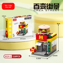Bộ Đồ Chơi Lắp Ghép Mô Hình Cửa Hàng McDonald's - 118pcs - Full Box - Sku : LG-8924-2 ( VAT 001-11-11) K120-T1-S2