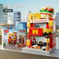 Bộ Lắp Ghép Mô Hình Cảnh Đường Phố- Cửa Hàng McDonald's 167pcs. SKU: LG-8925-4 (VAT 001-11-30) - K126-T1-S4