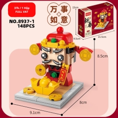 Bộ lắp ghép mô hình quan thần tài 148pcs. SKU: LG-8937-1 ( VAT 001-26-11 ) K122-T1-S7 K125-T1-S11