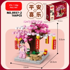 Bộ lắp ghép cây đào 164pcs. SKU:  LG-8937-2 ( VAT 001-26-11 ) K122-T1-S8 k125-t1-s10