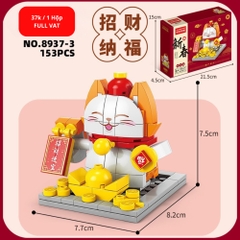 Bộ lắp ghép chú mèo thần tài 153pcs. SKU: LG-8937-3 ( VAT 001-26-11 ) K122-T1-S9 k125-t1-s9